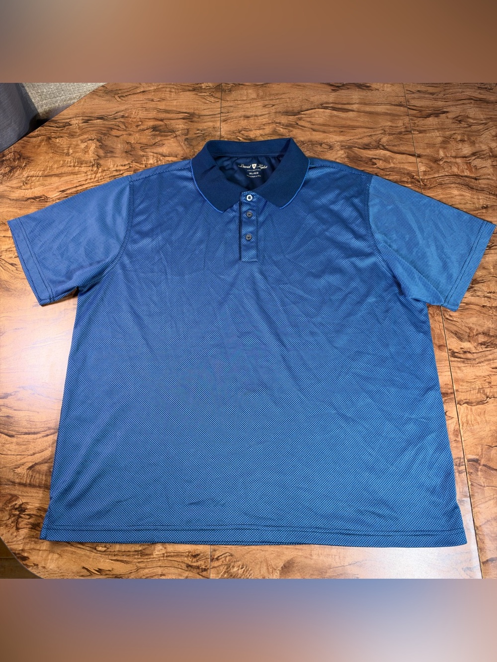 David Taylor Collection Polo Shirt Men’s XL Blue Performance Short Sleeve Golf